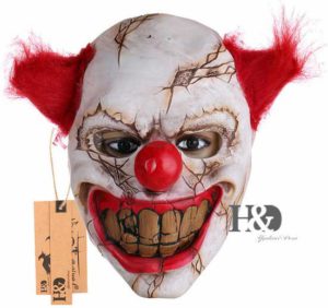 Страшная маска страшного клоуна Scary Clown Latex Mask