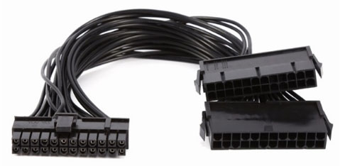24Pin mining двойной PSU адаптер ATX Питание кабельный разъем для добычи 30 см 20 + 4PIN