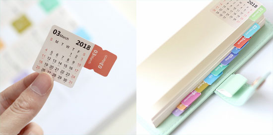 Стикеры, липкий календарь и закладки