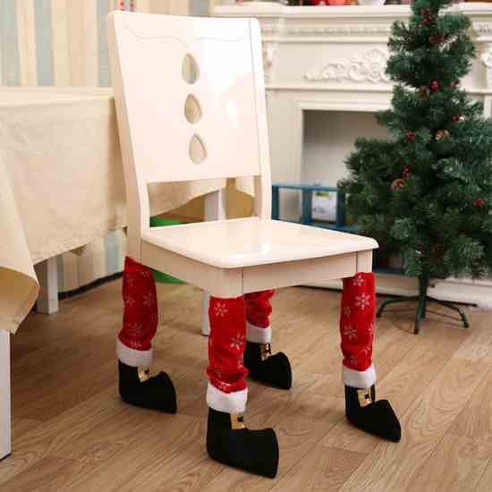 Сапожки для стула новогодний декор купить на Aliexpress