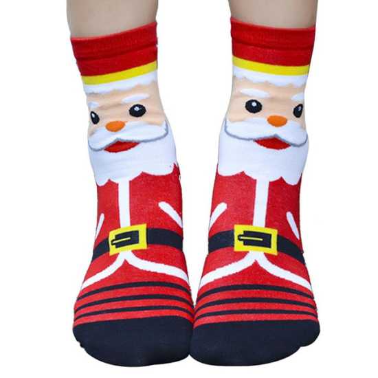 Носочки с изображением Санты или Дед Мороза