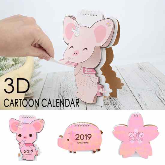 Настольный календарь 2019 года, год свиньи, кабана