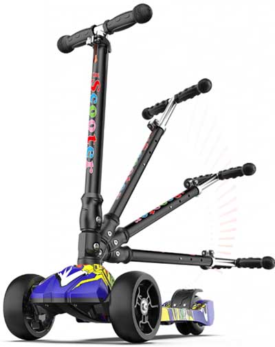 Детский скутер, гироскутер от 2 до 16 лет, прочный, регулируемый по высоте, складной, с подсветкой, для мальчиков и девочек купить на Алиэкспресс